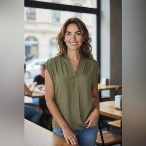 Elegant Olive Women's Blouse #183